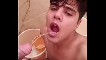 Indian Gay Slave Enjoying Piss Shower