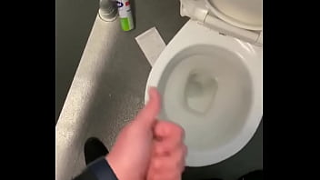 Cruising In Public Toilets Wanking My Hard Cock With Big Cumshot