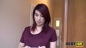 Debt4k. Collector Can Close Debts If Redhead With Belly Will Undress