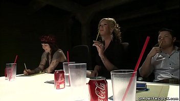 Shemale Jury Anal Fucks Mucled Man