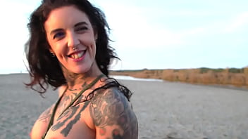 Blowjob On The Beach With Yemaya Gonzalez Ms007 - outdoor, blowjob, deep-throat, cum-swallowing, barefoot, black-hair, spain, 1-on-1, fake-tits, curly - Video 2479982