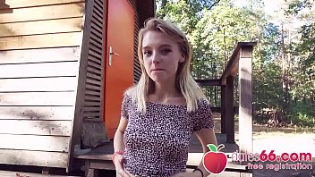 Sweet Teen Lily Ray Gets Boned Behind An Old Shack And Swallows A Big Load! (english) Dates66.com