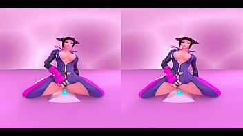 Street Fighter Juri Han Rides Dildo 4k 60fps Vr