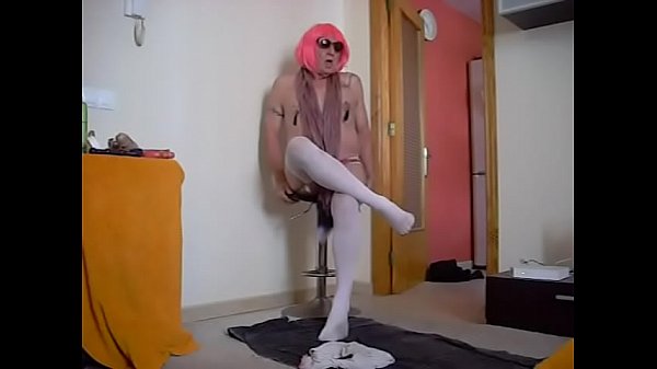 Coca Cross Dresser Having Fun In Stockings