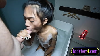 Tiny Asian Shemale Teen Is A Very Good Cock Sucker