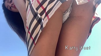 Babe 18 Yo Upskirt In Public Place Showing Her Tits And Pussy