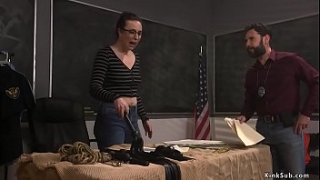 Detective Rough Bangs Evidence Clerk