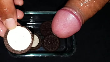 Extra Cum Cream On My Double Stuffed Oreos. Creamy Delicious.