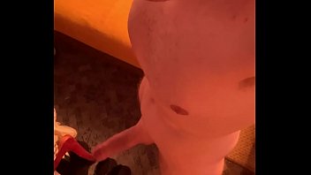 Russian Man Walk His Room With Big Faf Cock