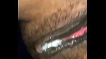 Clitlick2 Creaming Ebony, Wet Pussy Dropping With Cum