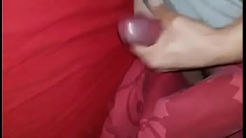 Bi Guy Jerking Uncut Cock.. Juicy Cumload On Bed Sheets