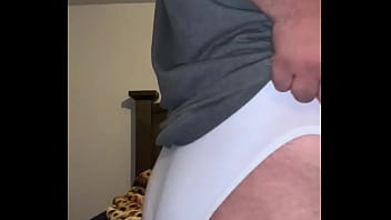 Modeling White Bikini Panties