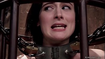 Slave Gets Vibrated In Bird Cage