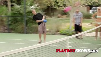 Big Titty Swinger Blonde Babe Is Playing Softcore Sex Games Outdoors.