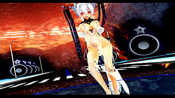 A Half-naked Girl Dances And Sings