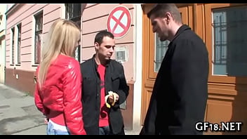 Glamorous Teen Girl Stands Doggy Fashion