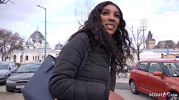 German Scout - Brown Ebony Bombshell Fuck To Eye Rolling Orgasm At Pickup Casting