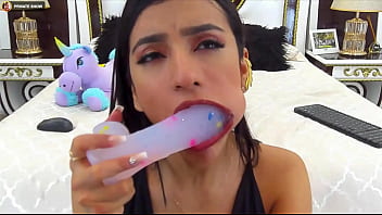 Perfect Model Blows On Webcam