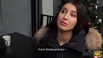 Debt4k. All-natural Brunette Does Her Best To Get Money For A Car