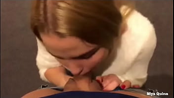 Blowjob In The Lift And Stairs Cumshot Swallow Public