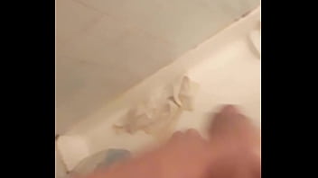 Young Latino Stroking Cock In Shower