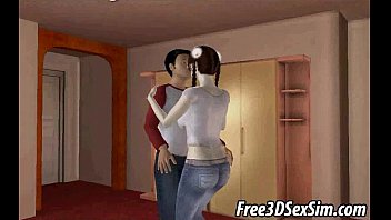 Foxy 3d Babe Sucking On A Cock And Getting Licked