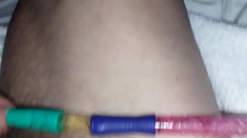 I Guzzle My Piss And Bubbles Through Hose Wedged In End Of My Dick Gulping To Keep Up With Myself