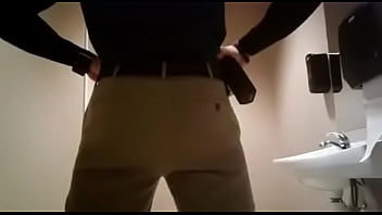 Guy Flexing His Butt