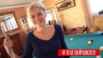 Boyfriend Vs Girlfriend: Titus Steel _ Jasmine Rouge Version Of Strip Poker Is A Pool Table Challenge