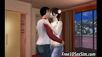 Pale 3d Cartoon Babe Getting Double Teamed Hard