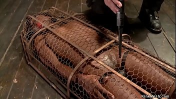 Ebony In Back Arch Bondage Vibrated