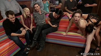 Slave Gets Facial In Public Place