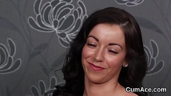 Flirty Babe Gets Cum Load On Her Face Sucking All The Jism