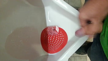 Guy With Uncut Cock Pees In Public Then Plays With Cock