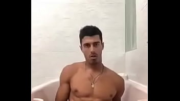 Handsome Guy Cum On Bath