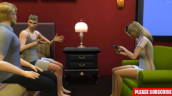 Stepdad Watching How Stepbrother And Stepsister Fucks Together