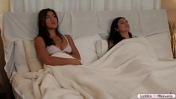 Busty Asian Sees Gf Masturbating In Bed