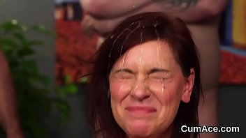 Wacky Model Gets Jizz Load On Her Face Sucking All The Load