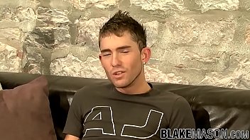 Slim Twink Kane Jerks Off Big Throbbing Dick After Interview