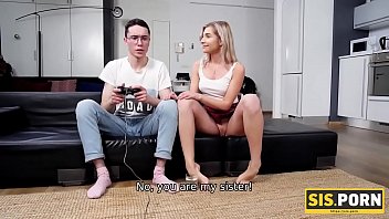 .porn. Babe Is Carnal With Handsome Stepbrother Who Trades Game Of The Year For Sex