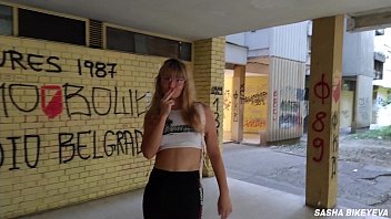 Pov. Amateur Outdoor Sex Doggystyle, Blowjob, Cum Swallow - Russian Milf Sasha Bikeyeva