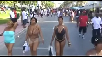 Black Woman On Soth Beach In Bikini Top