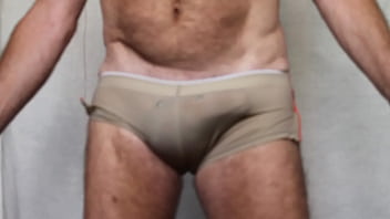 Tight And Wet Swimming Trunks