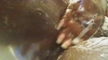 Getting Kitty Clean For Daddy