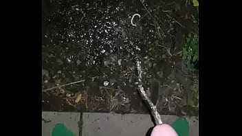 Chubby Guy Pissing And Cumming Outside 02 - Like And Comment