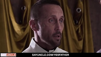 When The Priest Is Finally Ready To Penetrate The Boy, He Bends Him Down And Shoves Big Dick Up His Ass While The Boy' Moans Fill The Room