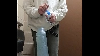 Fucking My Sissy Pussy In Public Bathroom