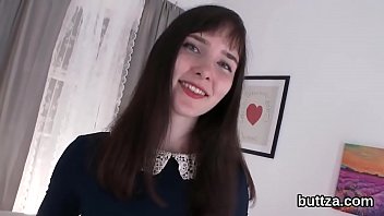 Adorable Semi-nude Petite Kitten Gets Banged In Gaped Anal