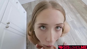 Horny Stepsister Audrey Hempburne Sucking Her Stepbrothers Dick Deepthroat