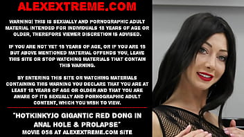 Hotkinkyjo Gigantic Red Dong In Anal Hole _ Prolapse
